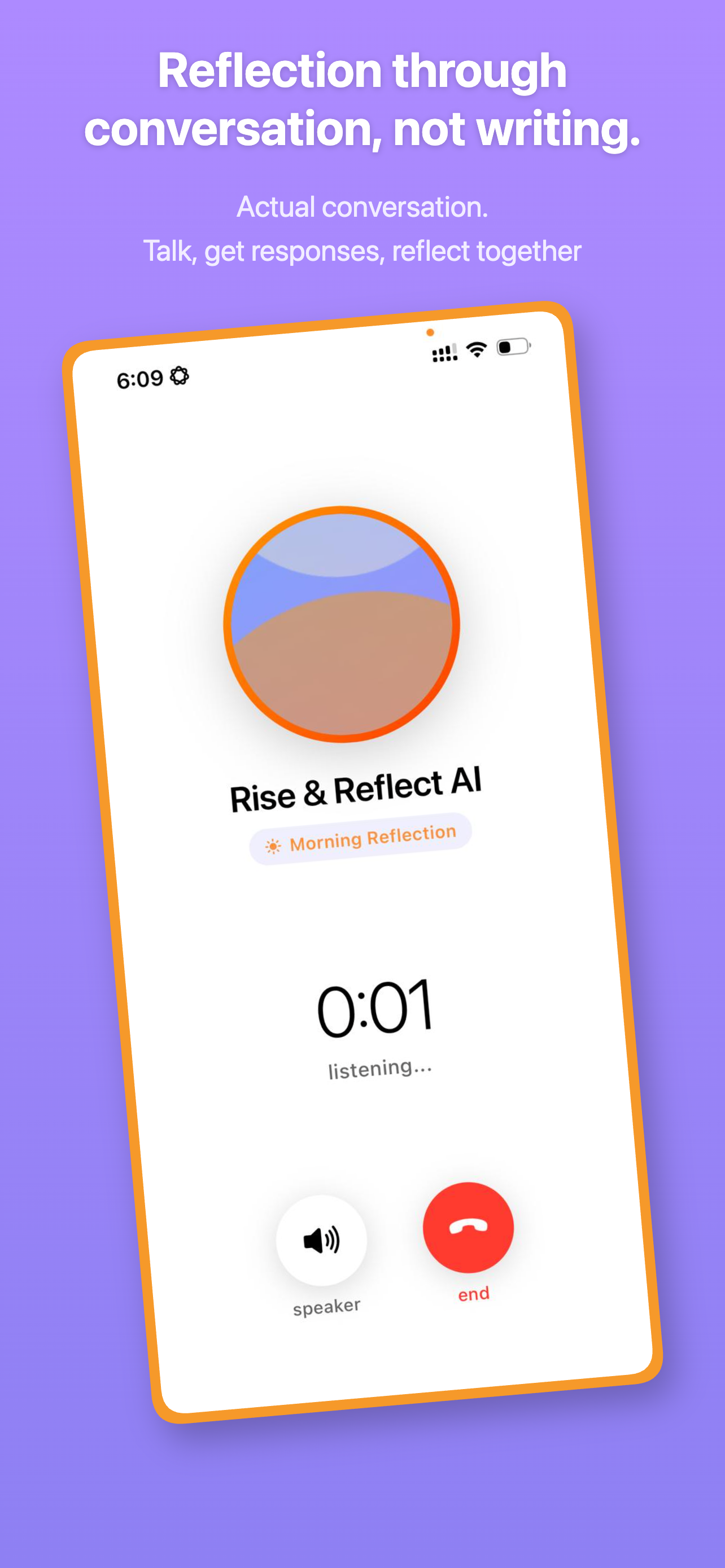 Voice reflection session